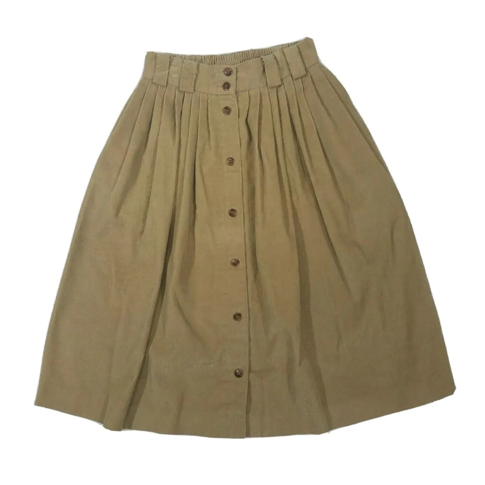 Vintage Camel Brown Corduroy Western Cowgirl Cowboy Skirt Size 8  USA Xs/s